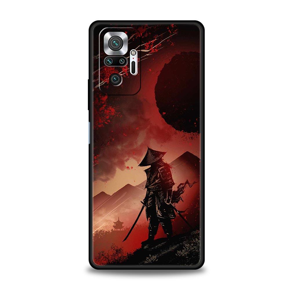 Японский бусидо самурай для Xiaomi Redmi Note 12 5G чехол для телефона 10C 10 11 9 8 Pro Plus 9S 7 8T 9T 9A 8A 9C K50 K40 игровой чехол