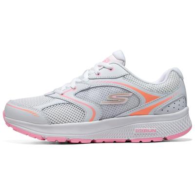Go Run Consistent Низкие кроссовки для бега с круглым носком на шнуровке Женские кроссовки Белый Розовый 896225-WPK