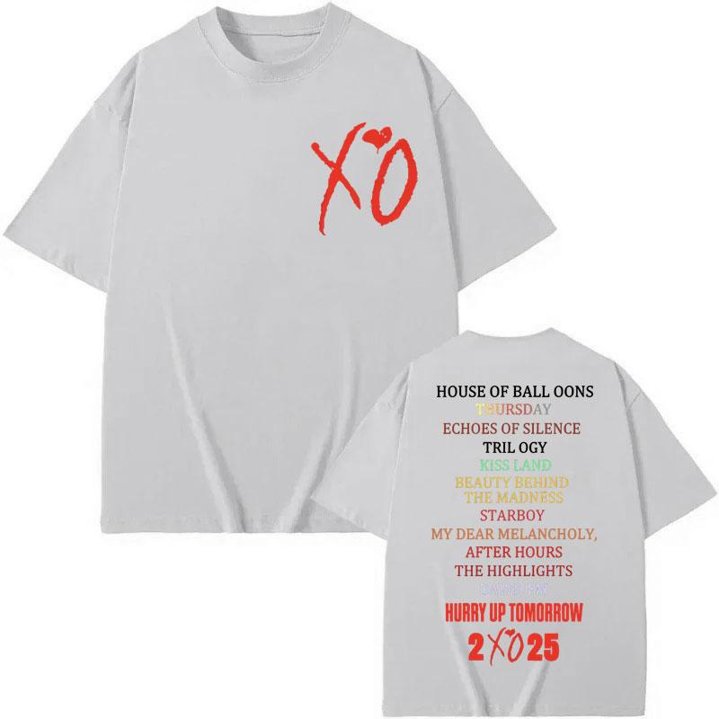 Rapper The Weeknd Tour 2025 Tshirt Music Album Merch T Shirts Mens Womens Y2k Clothing Fashion Hip Hop Tshirts Streetwear