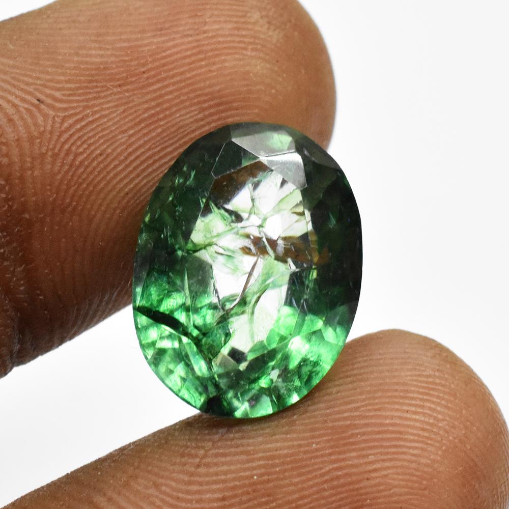 Natural Muzo Green EMERALD 9.65 Carat Oval Cut Loose Gemstone