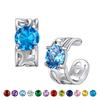 Серьга-кафф Bestyle для женщин, Стерлинговое серебро 925 пробы, Мужские серьги, Гипоаллергенные, Цирконий, Серьги без прокола, Унисекс, Ажурный дизайн арабески, Si