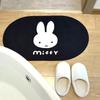 Милый коврик для ванной Miffy, супервпитывающий, мягкий, для пола туалета, нескользящий, для двери, для душа, ванны, мультяшный дизайн, устойчивый к грязи