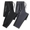 Мужские спортивные брюки больших размеров из ледяного шелка, быстросохнущие, летние