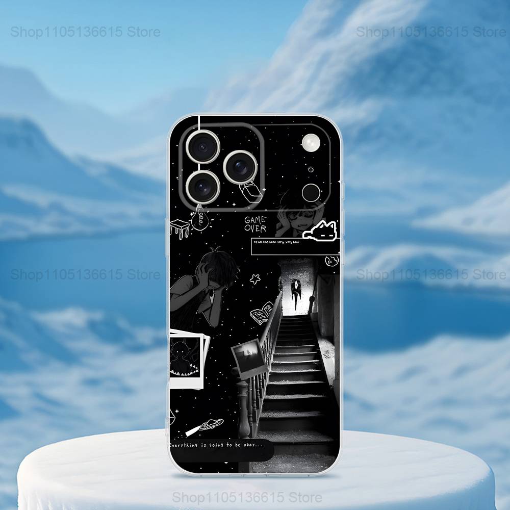 E-Emotion O-Omori Игра Для iPhone 12, Mini, 16, X, 17, Plus, 11, Max, 13, XR, 15, Pro, 14, SE, XS, Прозрачный Мягкий Чехол
