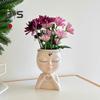 Цветочный горшок в виде лица в стиле Love Girl Head Plant Pot Small Lady Face Planter для суккулентных комнатных и уличных растений, центральный элемент рабочего стола для гостиной