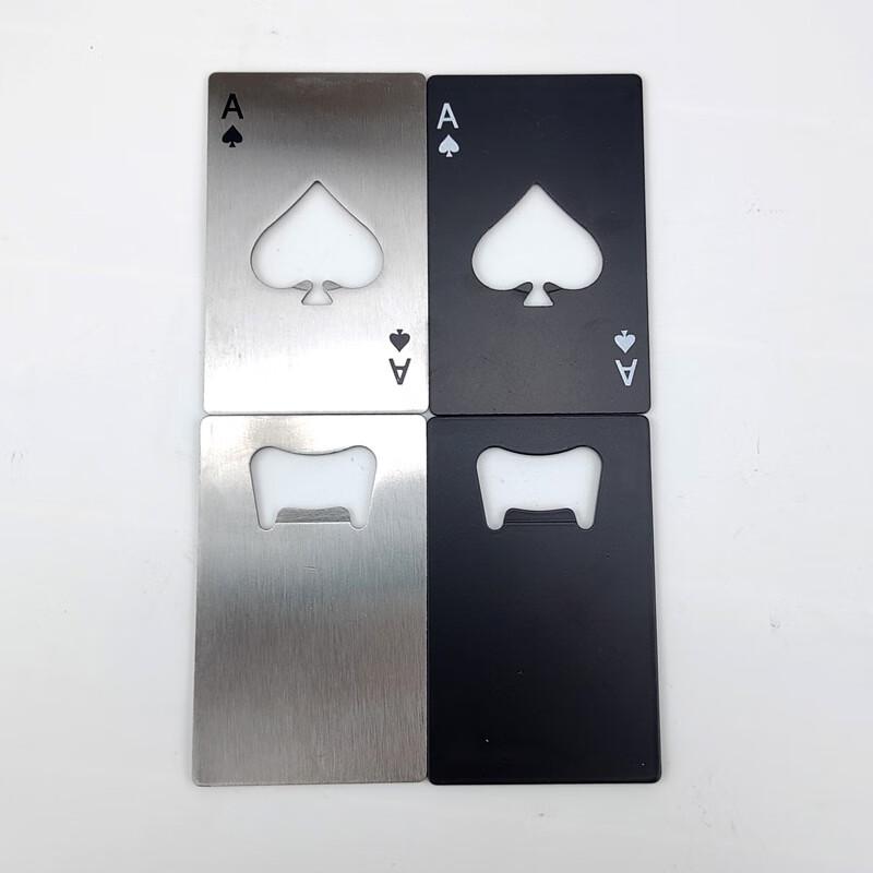 Stainless Steel Ace of Spades Bottle Opener (4-Pack)