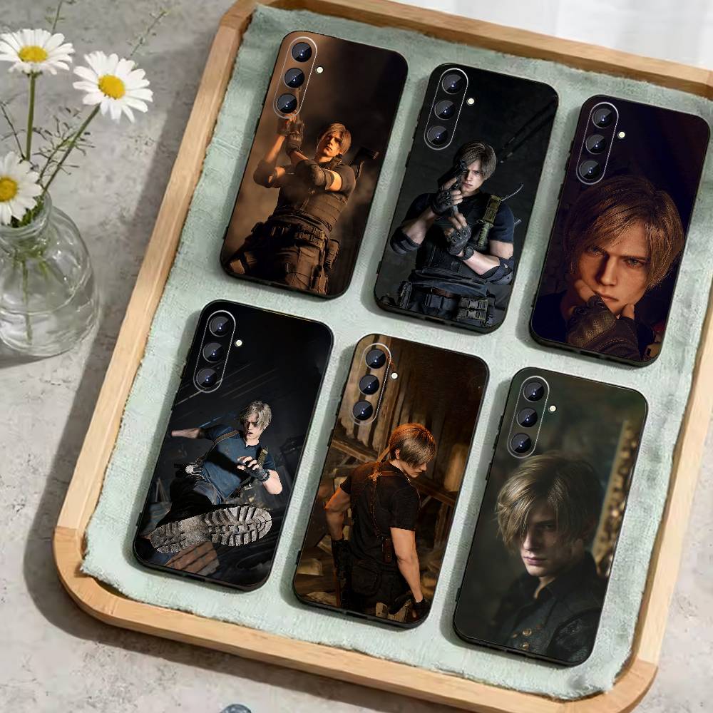 Чехол для телефона Leon Resident Evil 4 Remake для Samsung Galaxy A73, A72, A71, A70, A52, A51 Другие Мягкий Черный Чехол