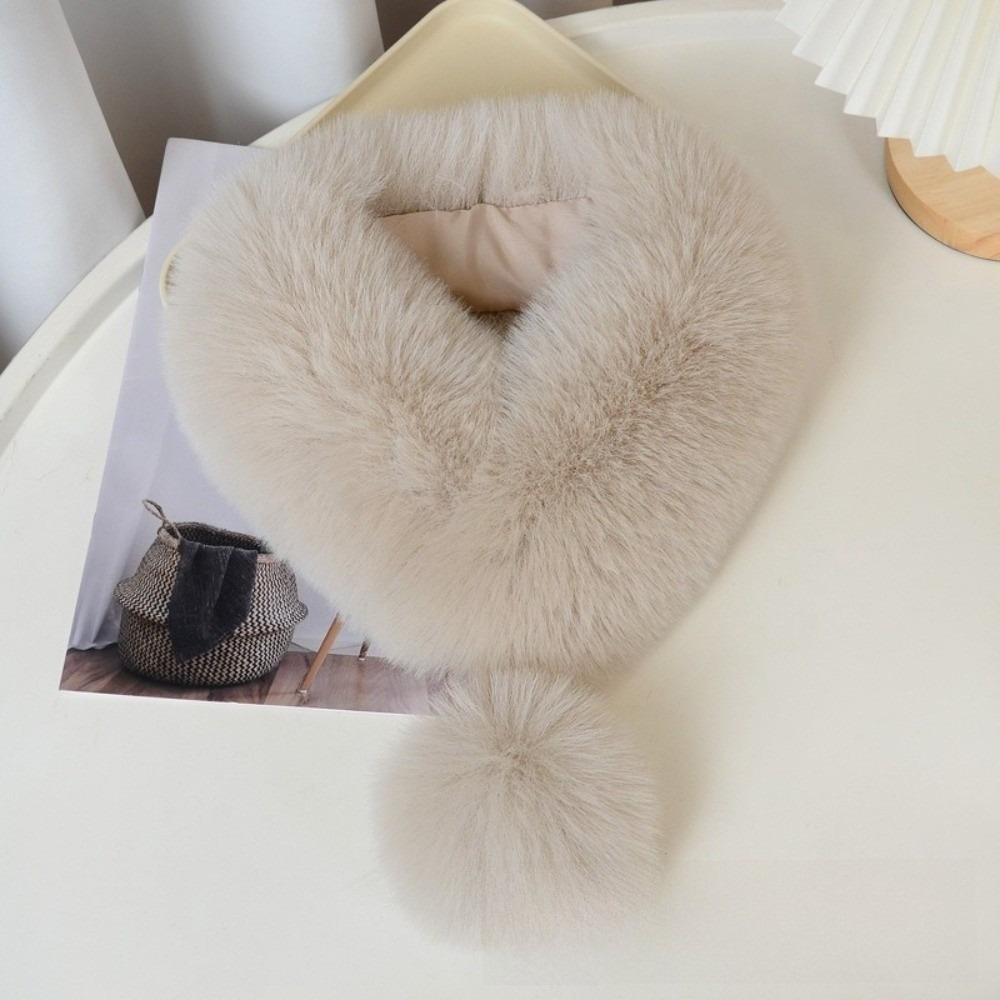 Thickened Imitation Fur Scarf Magnetic Cross Neck Warmer Gifts Plush Scarf Girl
