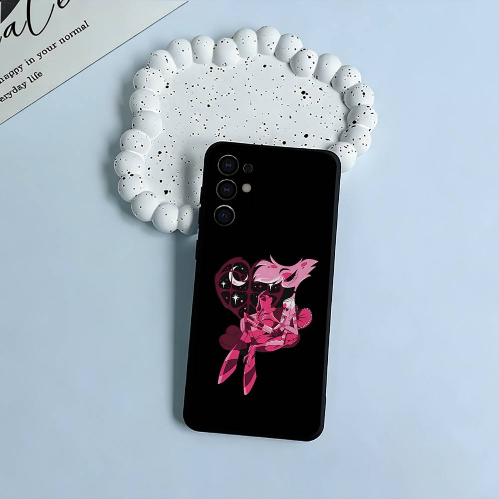 Чехол для телефона A-Angel Dust H-Hazbin H-Hotel для Samsung S25, S24, S21, S22, S23, S30, Ultra, S20, Plus, Fe, Lite, Черный Мягкий Силикон