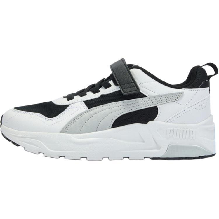 PUMA Trinity 2 Fabric Slip Resistant Slip Resistant Low top Kids' Skateboarding Shoes Black Gray Teenagers 405114-07