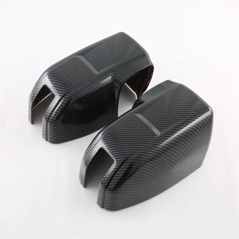For SsangYong Torres J100 2024 ABS Carbon Fiber Black Rearview Mirror Cover Frame Trim Sticker Car Styling Accessories