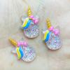12 шт. Уникальные смешанные блестящие фигурки Единорог / конфета с плоской задней стороной DIY Свадебный декор для скрапбукинга Домашний крафт C01