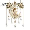 Encouragement Gift for Friends Stained Glass Effect Blessing Suncatcher, Acrylic Angel Prayer Window Hanging Meaningful Mom Ornament with Faux Crystal