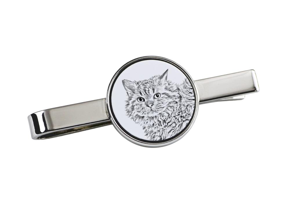Selkirk Rex Longhaired – Cat tie clip, personalized tie clip | Art-Dog