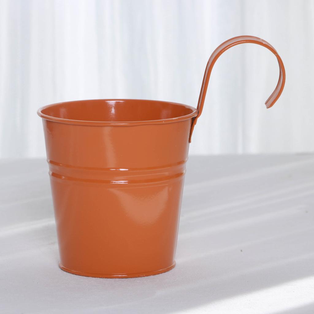 Hanging Planter Flower Holders with Detachable Hooks for Indoor Outdoor Garden Balcony Fence Railing Decoration