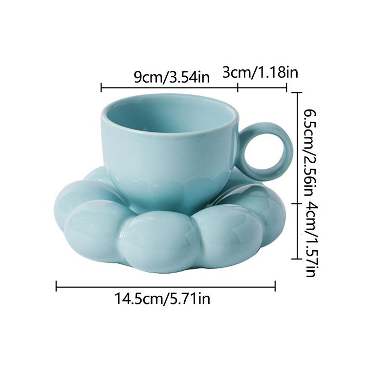 Керамическая кружка для современной гостиной, 200 мл, декоративная тарелка с облаком, набор кофейных чашек, керамическая чашка