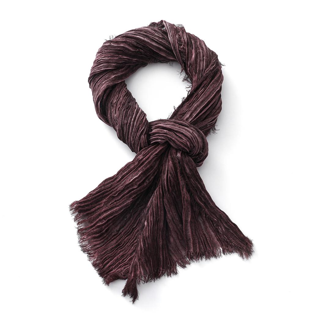 Fashion Crinkle Cotton Linen Scarf for Men Women Soft Warm Pashmina Short Tassel Scarves Male Accessories Bufandas Shawls
