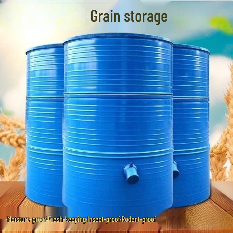 Large Iron Grain Storage Bin