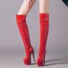 Fashion Red Black White Overknee Boots Women Platform 2024 Winter Shoes Women's High Boots Sexy Extreme High Heels Fashion Fetish Shoes