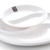 Yangge Melamine Two-Compartment Round Divided Plate