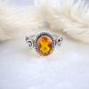 Citrine Gemstone 925 Sterling Silver Jewelry Handmade Oval Shape Ring For Men's RR-14-5