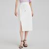 Gubang Solid Color Split Half Skirt