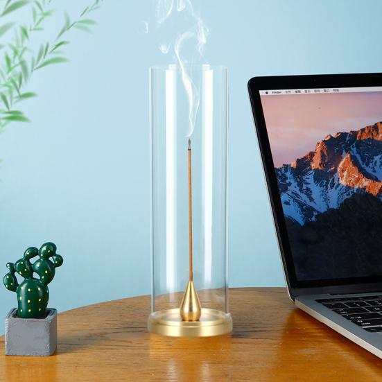 Подставка для благовоний с прозрачной крышкой, держатель для аромапалочек, поднос для сбора пепла, для дома