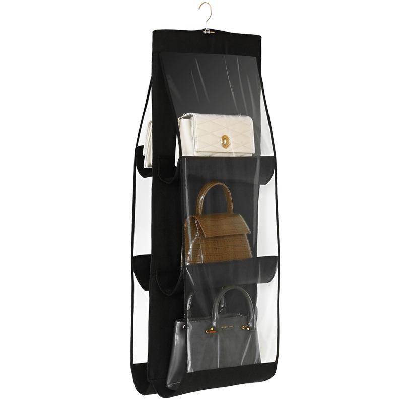 Double-Sided Transparent Hanging Organizer with Dustproof Pockets