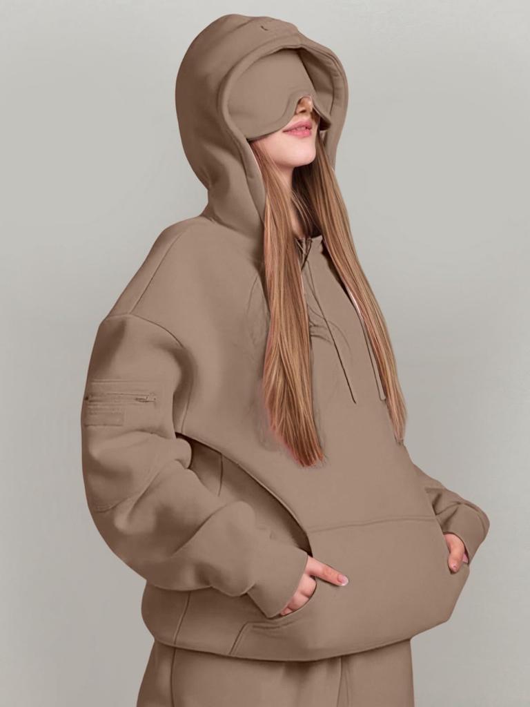 Independent Solid Color Hoodie Oversized Fall Winter Streetwear Men Women Pullover
