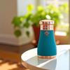 CopperBlue Silk Finish Bedroom Bottle with Inbuilt Glass, 950 ML, Health-Boosting Water Bottle, Ideal for Home, Office, Travel, and Gifting