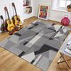 Minimalist Geometric Striped Area Rug Modern Gray Abstract Pattern Non Slip Floor Carpet for Living Room Bedroom Home Decor