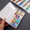 48 Colors 1ml Pearlescent Solid Watercolor Paint Artist's Art Supplies Outdoor Sketch Hand-painted Watercolor Painting Creation