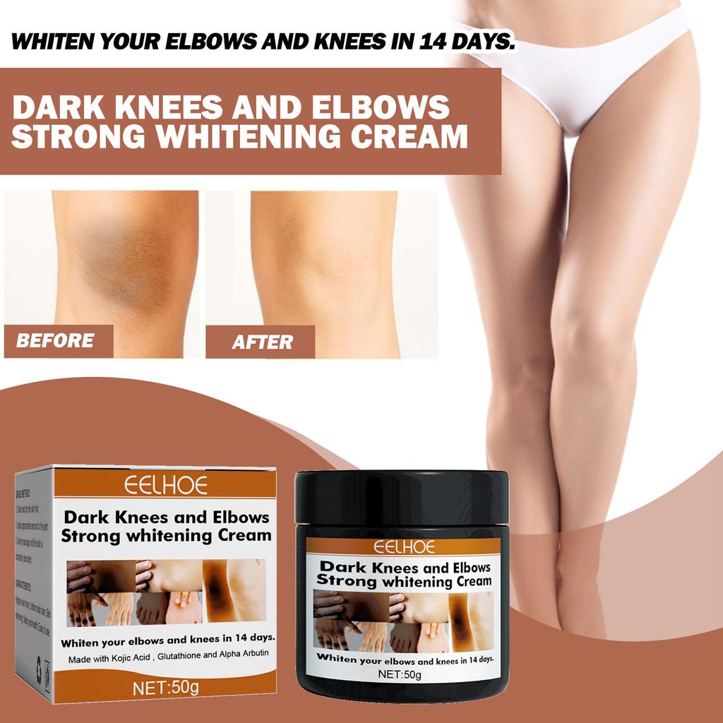 EELHOE Body Whitening Cream Fades Melanin Underarm Joints Elbow Improves Dullness Nourishes Brightening Skin Care 50g