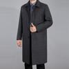 Мужское шерстяное пальто, осеннее мужское шерстяное пальто, зимняя шерстяная длинная куртка, длинное пальто