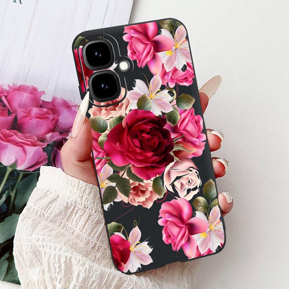 For Infinix Smart 10 2025 Elegant Floral Butterfly Phone Case For Infinix Smart10 Soft Silicone TPU Cases