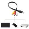 Durable USB Male AV Cord 3-RCA Female Video Cables Video Adapter Converter Cable