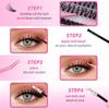 640 Tufts DIY Single Tufts of Hair 9-16mm Natural Dense D Song Segmented False Eyelash Extension Set