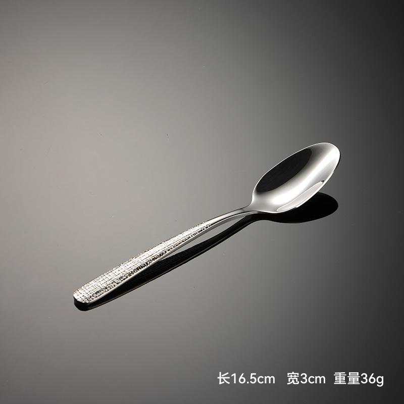 304 Stainless Steel Elegant Series Relief Crack Creative High Value Western Food Knife and Fork Spoon Dessert Ice Spoon and Fork