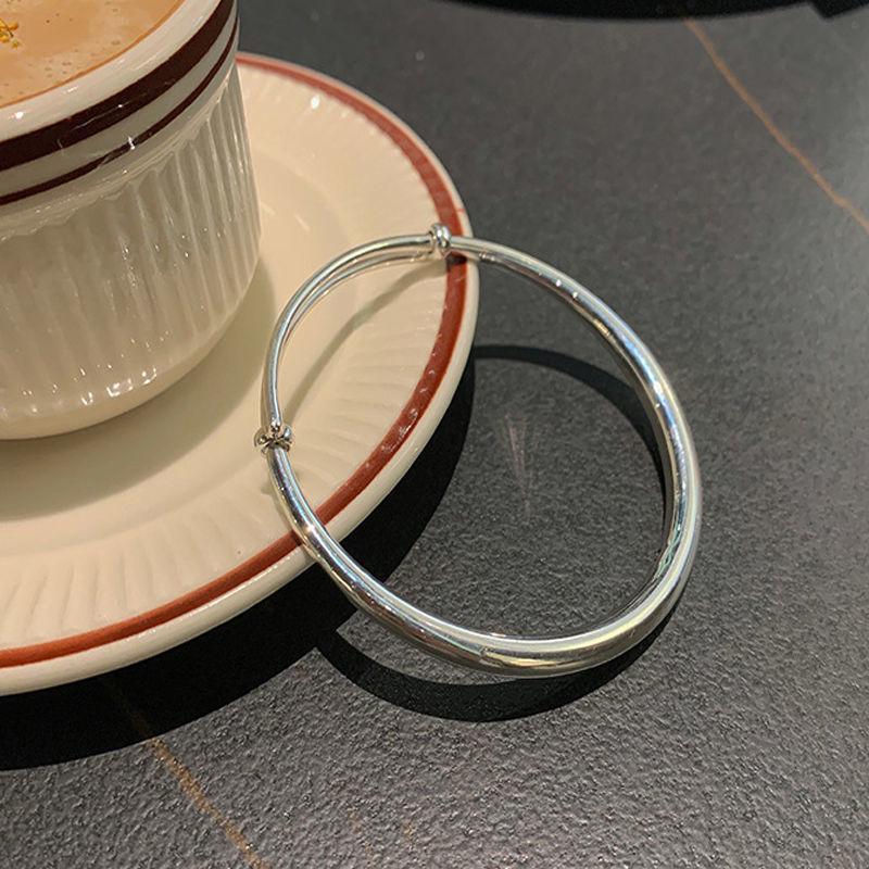 Минималистский браслет Wave Mobius Open из стерлингового серебра S925 для женщин