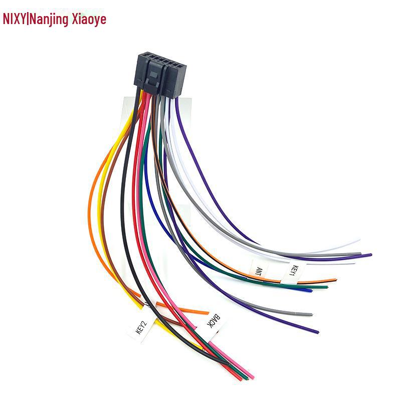 Car Android 16P Universal Navigation Power & Speaker Connection Cable