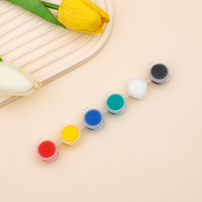 6-Piece Children's Acrylic Paint Set: 12 Colors for Art, Crafts & Plaster Dolls