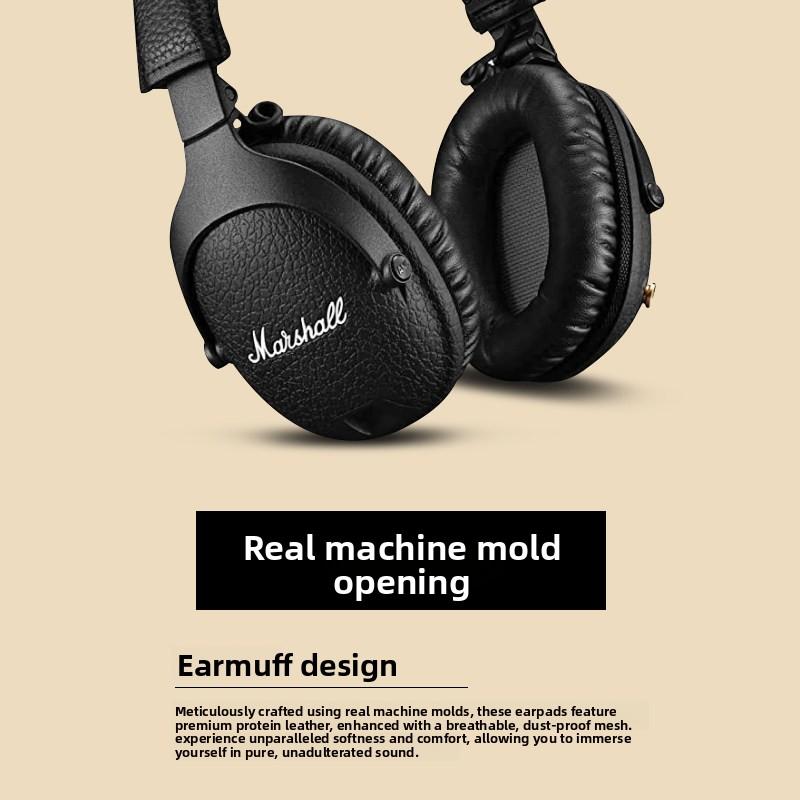 Replacement Ear Pads Cushions for Marshall Monitor1 Wireless/Wired Over-Ear Headphones Noise Isolation Foam
