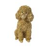 Woovia Сидящий Пудель Золотой 22 x 12 x 23 см Кукольная Фигурка Украшение Животное Садовое Украшение Собака (Маленький) H23247-12