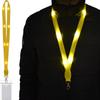 LED Light Up Neck Strap Flashing Lanyards Card Holder ID Badge Case Cruise Lanyards Keychain
