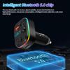 Автомобильный Bluetooth 5.0 FM-передатчик с подсветкой, автомобильный комплект громкой связи PD 20 Вт, два USB 3.4AU, диск/TF-карта, MP3-плеер, быстрое зарядное устройство