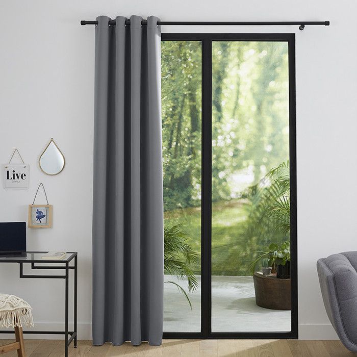 Blackout Curtain 140 X 260 Cm "Night" - Anthracite - 1 Blackout Panel 140 X 260 Cm