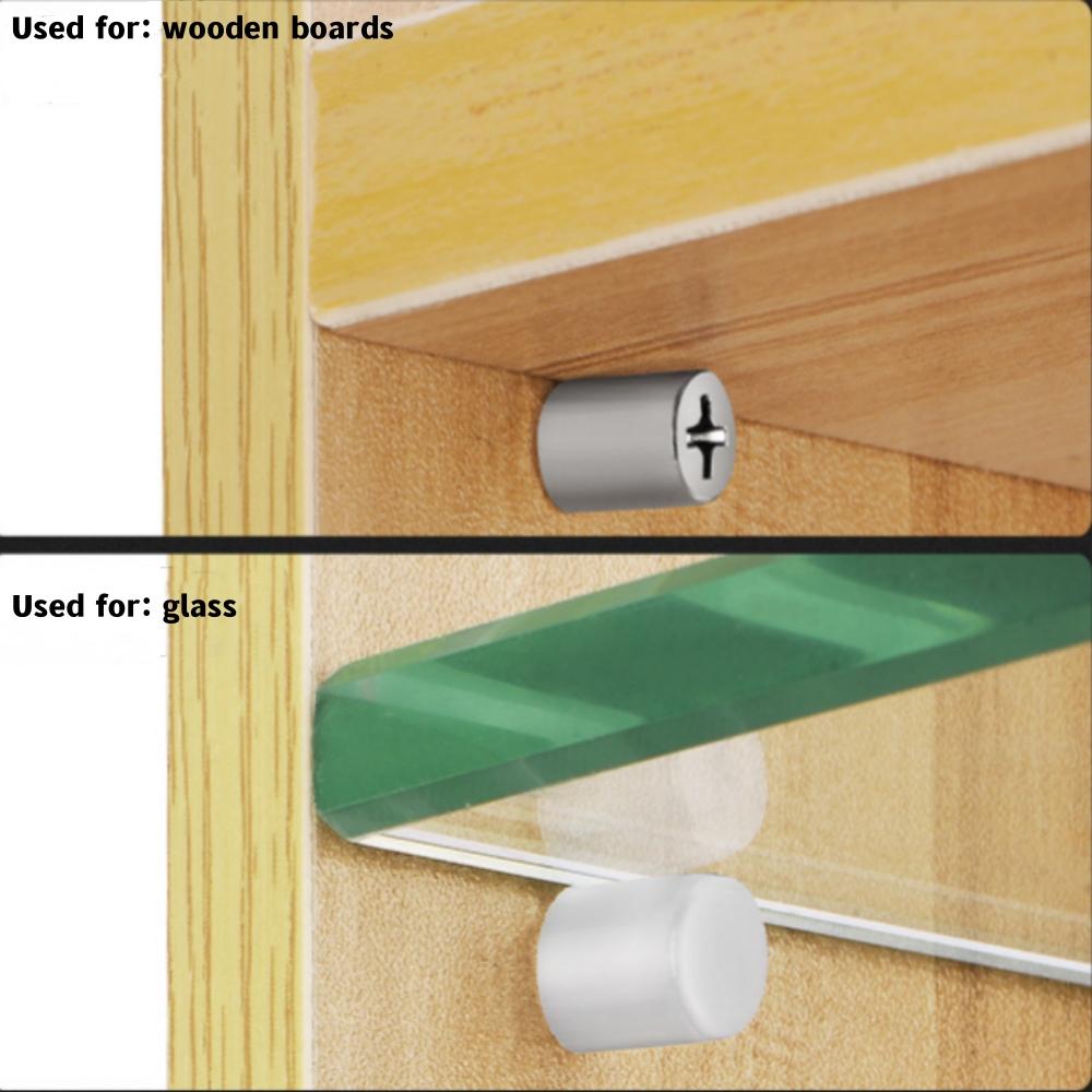 New Cross Self Tapping Screw Wardrobe Layer Plate Holder Cabinet Glass Partition Nails Fixed Screw Shelf with Non-Slip Sleeve