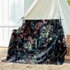 1pc skull pattern blanket, all season lightweight home office outdoor nap multifunctional blanket