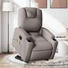 VidaXL Electric Massage Recliner Armchair Taupe Fabric 3204412