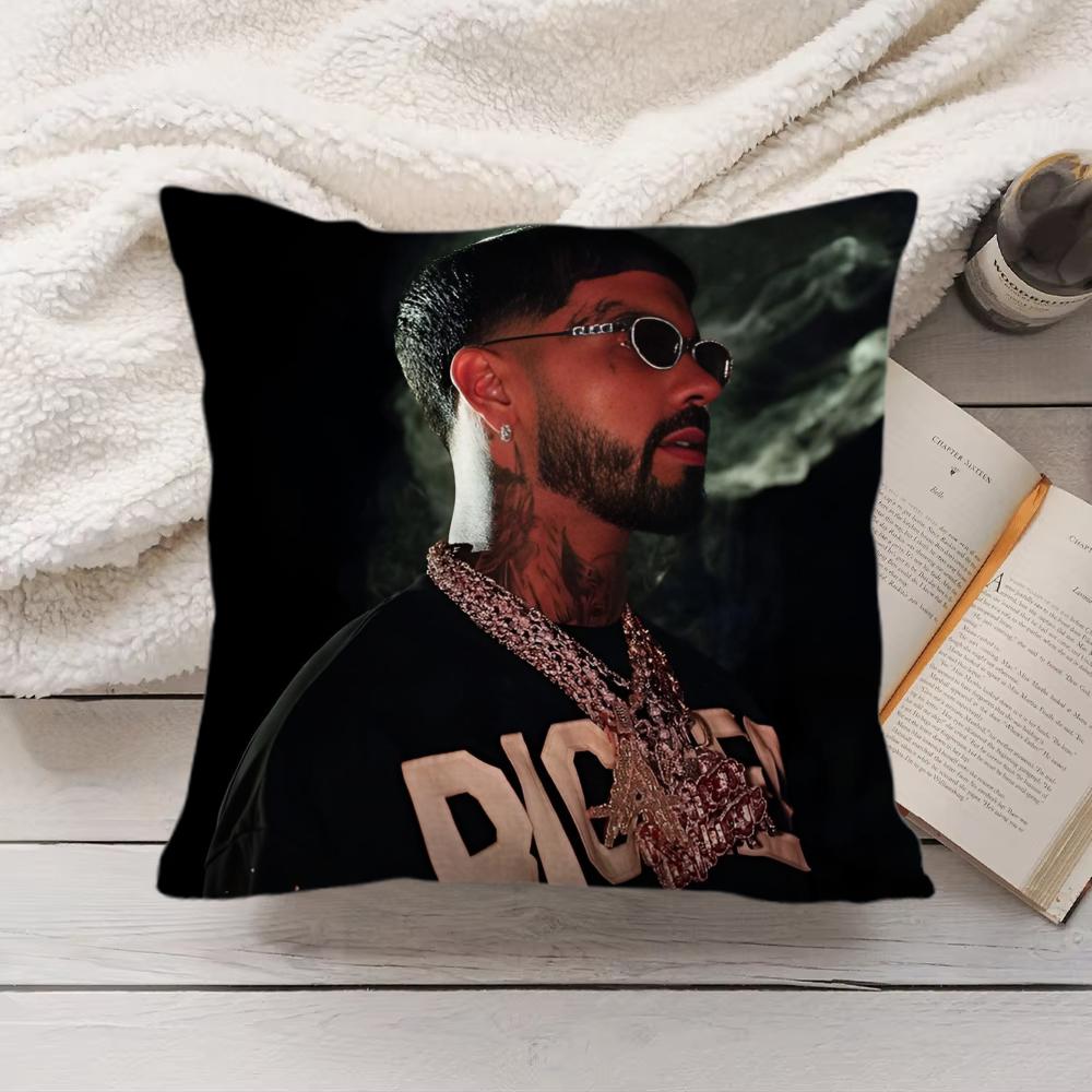 fashion Singer AAnuel AA Cushion Cover Silky Short Plush Invisible Zipper Dustproof Sofa Pillow Case for Home Decor